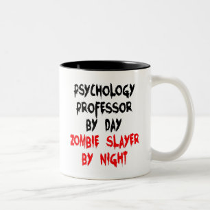 Zombie Slayer Psychology Professor Zweifarbige Tasse