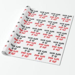 Zombie Slayer Soccer Player Geschenkpapier
