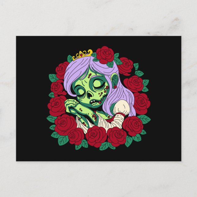 Zombie Sleeping Beauty Postkarte (Vorderseite)