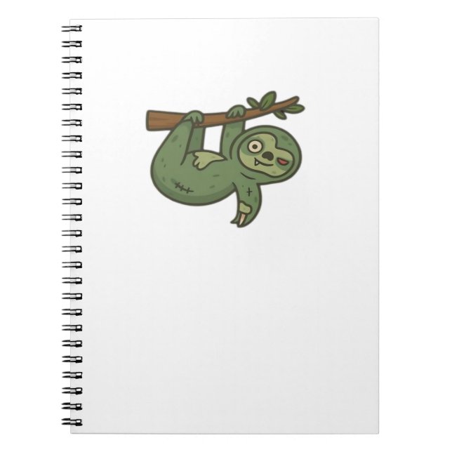 Zombie Sloth Classic T-Shirt Notizblock (Vorderseite)