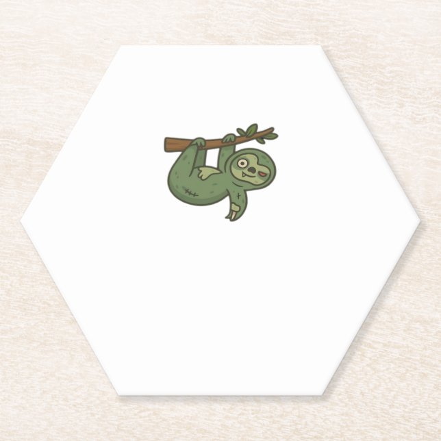 Zombie Sloth Classic T - Shirt Untersetzer (Vorderseite)