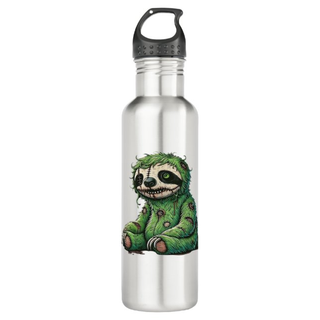 Zombie Sloth Halloween Zombie Sloth Zombie Lover C Edelstahlflasche (Vorderseite)