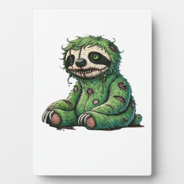 Zombie Sloth Halloween Zombie Sloth Zombie Lover C Fotoplatte (Vorderseite)