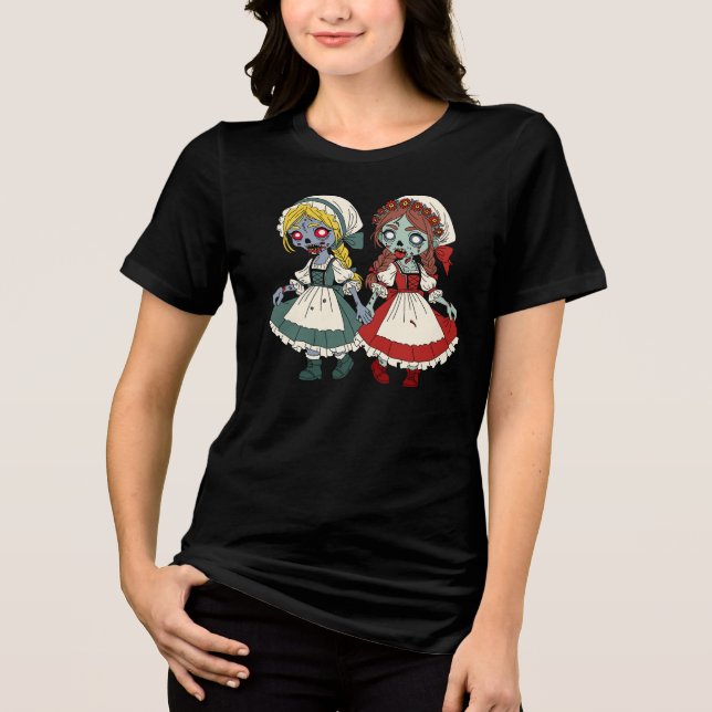 Zombie Snow-White and Rose-Red Tri-Blend Shirt (Vorderseite)