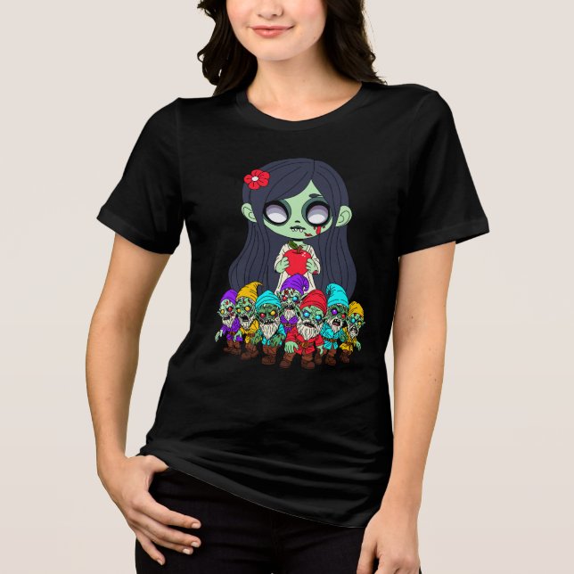 Zombie Snow White Tri-Blend Shirt (Vorderseite)