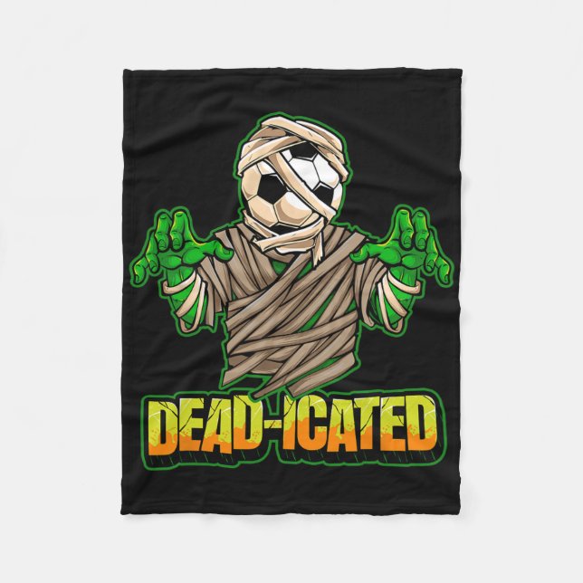 Zombie Soccer Player Scary Soccer Halloween  Fleecedecke (Vorderseite)