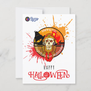 Zombie Soldier Halloween Horror Kostümdesign Postkarte