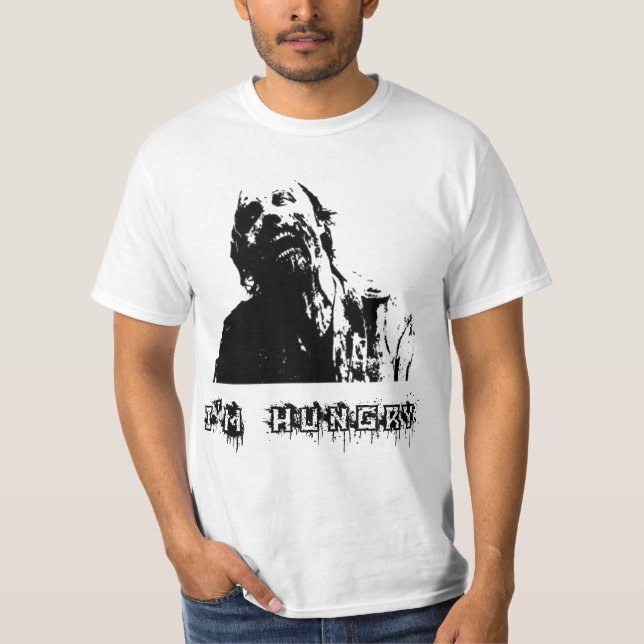 Zombie, sterblich laufen, ich bin hungrig T-Shirt (Vorderseite)
