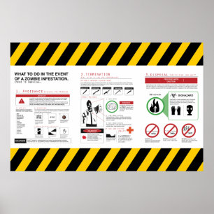 Zombie Survival Guide - Poster Deluxe