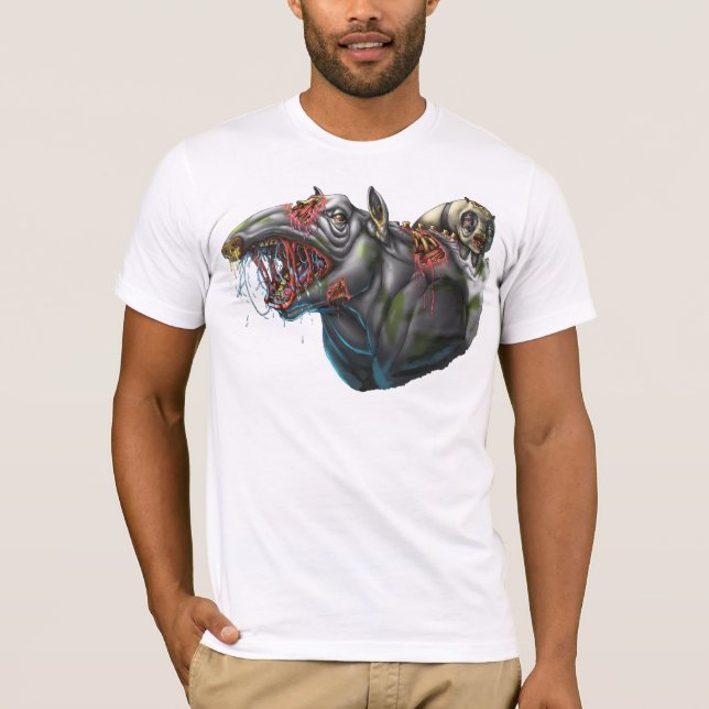 Zombie-Tapir und Panda T-Shirt (Vorderseite)