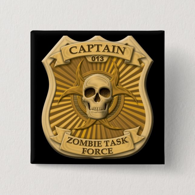 Zombie-Task Force - Kapitän Badge Button (Vorderseite)