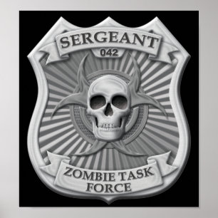 Zombie Task Force - Sergeant Abzeichen Poster