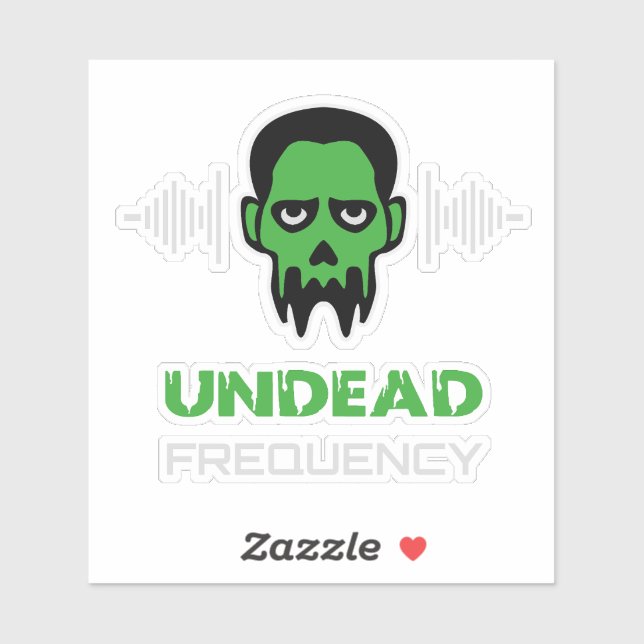 Zombie-Techno-Rave Aufkleber (Blatt)
