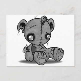 Zombie Teddy Bear Postkarte