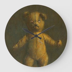 Zombie-Teddybär-Uhr Große Wanduhr