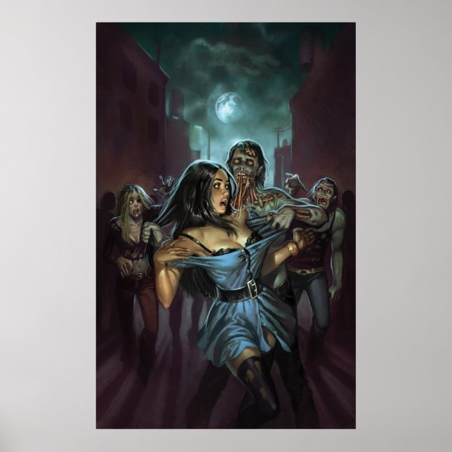 ZOMBIE TERRORS DECKEN BILD VON ALY FELL POSTER (Vorne)