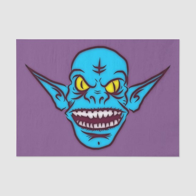 Zombie-Troll-Dämonenpapier Seidenpapier (Vorderseite)