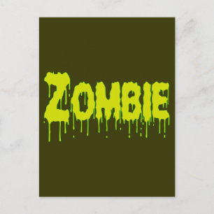 Zombie Tropfen Postkarte