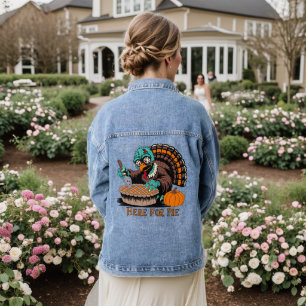 Zombie Turkey Will Pumpkin Pie Jeansjacke