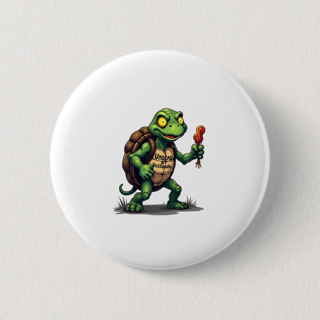 Zombie Turtle Button (Vorderseite)