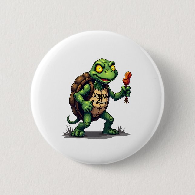 Zombie Turtle Button (Vorderseite)