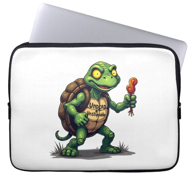 Zombie Turtle Laptopschutzhülle (Vorderseite)