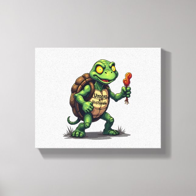Zombie Turtle Leinwanddruck (Vorderseite)
