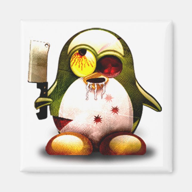 Zombie Tux (Linux Tux) Magnet (Vorne)