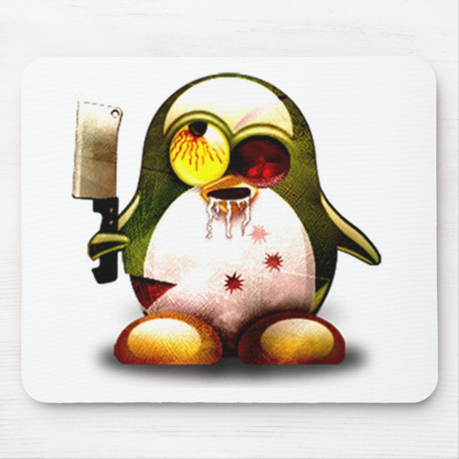 Zombie Tux (Linux Tux) Mousepad (Vorne)