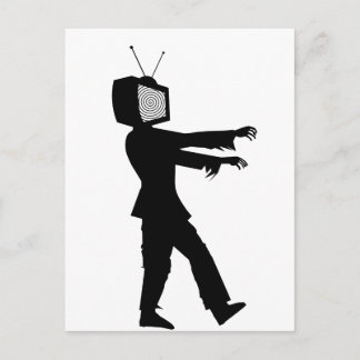 Zombie TV Typ von Chillee Wilson Postkarte