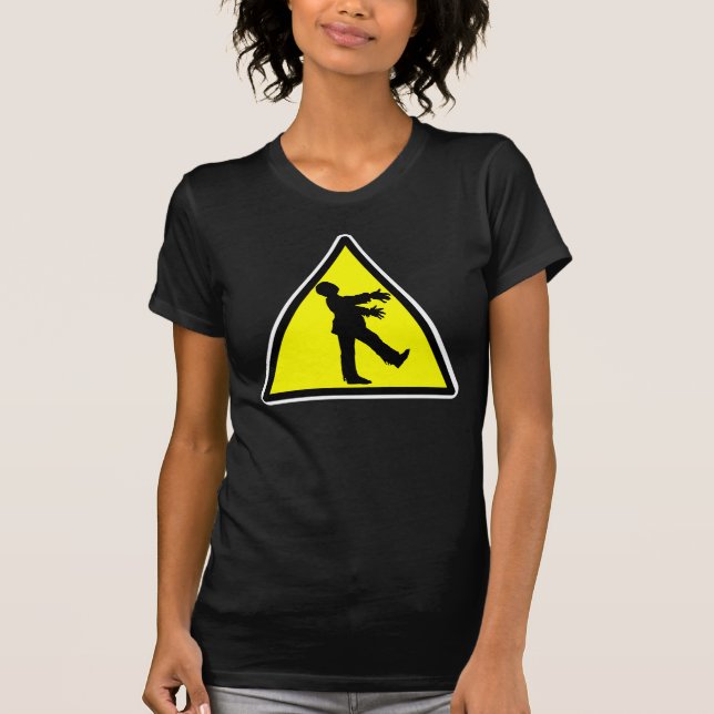 Zombie-Überfahrt zerstörter T - Shirt (Vorderseite)
