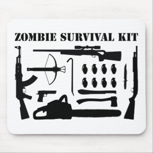 Zombie-Überlebensausrüstung Mousepad