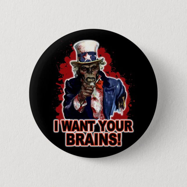 Zombie-Uncle Sam Button (Vorderseite)