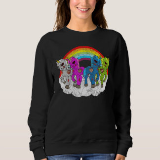 Zombie Unicorn Apocalypse Creatures Halloween Zomb Sweatshirt