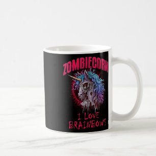 Zombie Unicorn I Liebe Brainbows Punk Gothic Goth Kaffeetasse