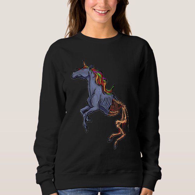 Zombie Unicorn Lazy Halloween Costume Cool Zombiec Sweatshirt (Vorderseite)