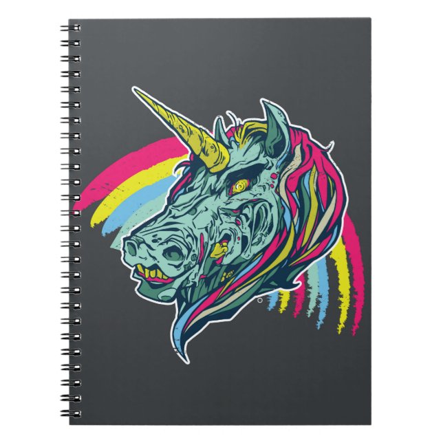 Zombie Unicorn Notizblock (Vorderseite)