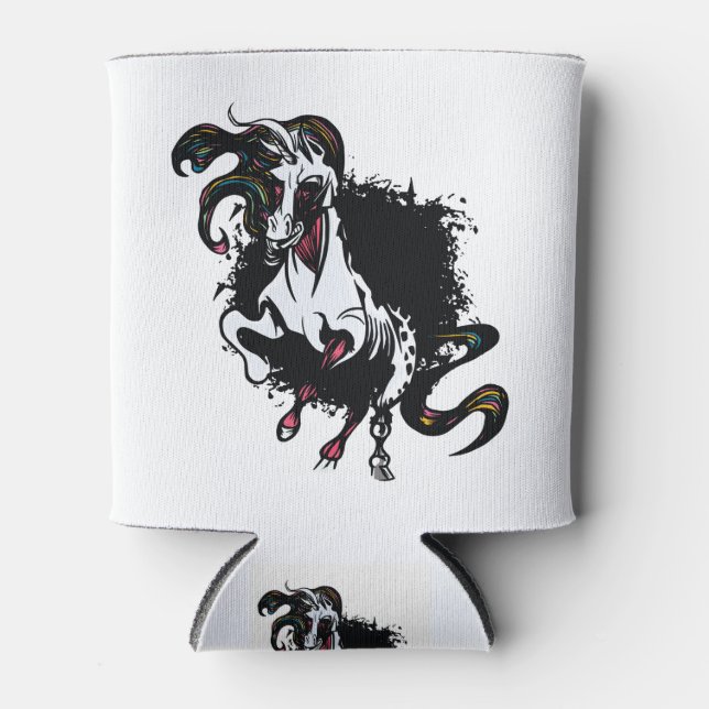 Zombie Unicorn Stehend Dosenkühler (Vorderseite)