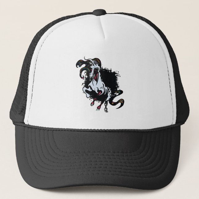 Zombie Unicorn Stehend Truckerkappe (Vorderseite)