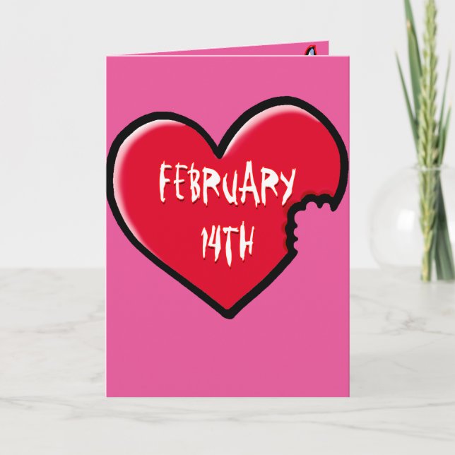 Zombie Valentine Feiertagskarte (Vorderseite)