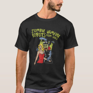 Zombie Vampire Alien Spooky Beängstigend Happy Hal T-Shirt