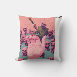 Zombie-Versuchung in Pastellrosa Kissen