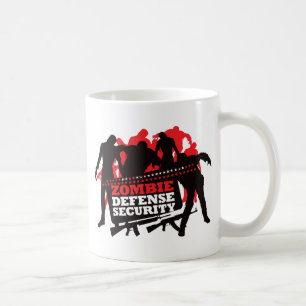 Zombie-Verteidigungs-Sicherheit - Schwarzes und Kaffeetasse