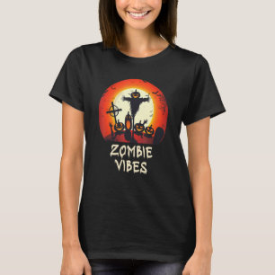 Zombie Vibes Mondlicht Friedhof Gruselige Kinder T-Shirt