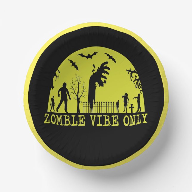 Zombie Vibes Nur Pappteller (Vorderseite)