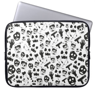 Zombie Vintages nahtloses Muster Hintergrundthema Laptopschutzhülle
