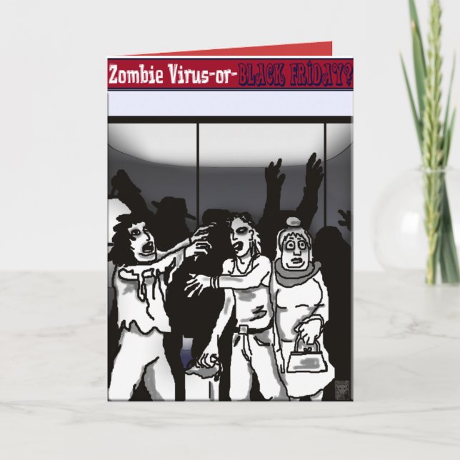 Zombie-Virus? Feiertagskarte (Vorderseite)