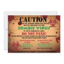 Zombie-Virus-Halloween-Party-Einladung