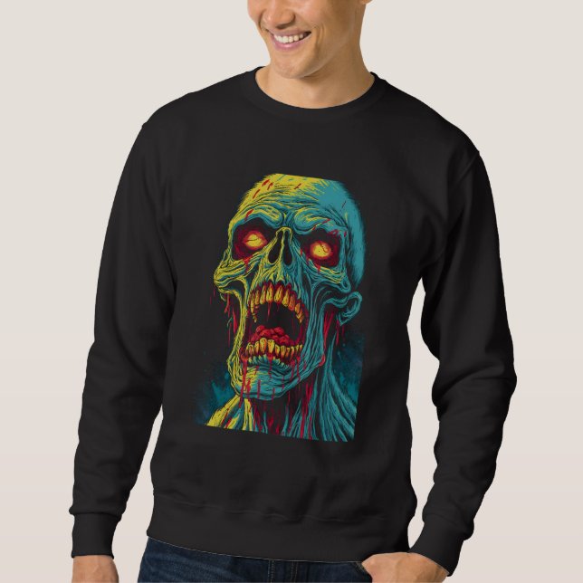 Zombie von Haunted Horror Halloween 1 Sweatshirt (Vorderseite)