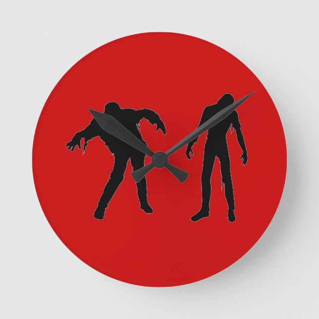 Zombie Wall Clock Runde Wanduhr (Vorderseite)